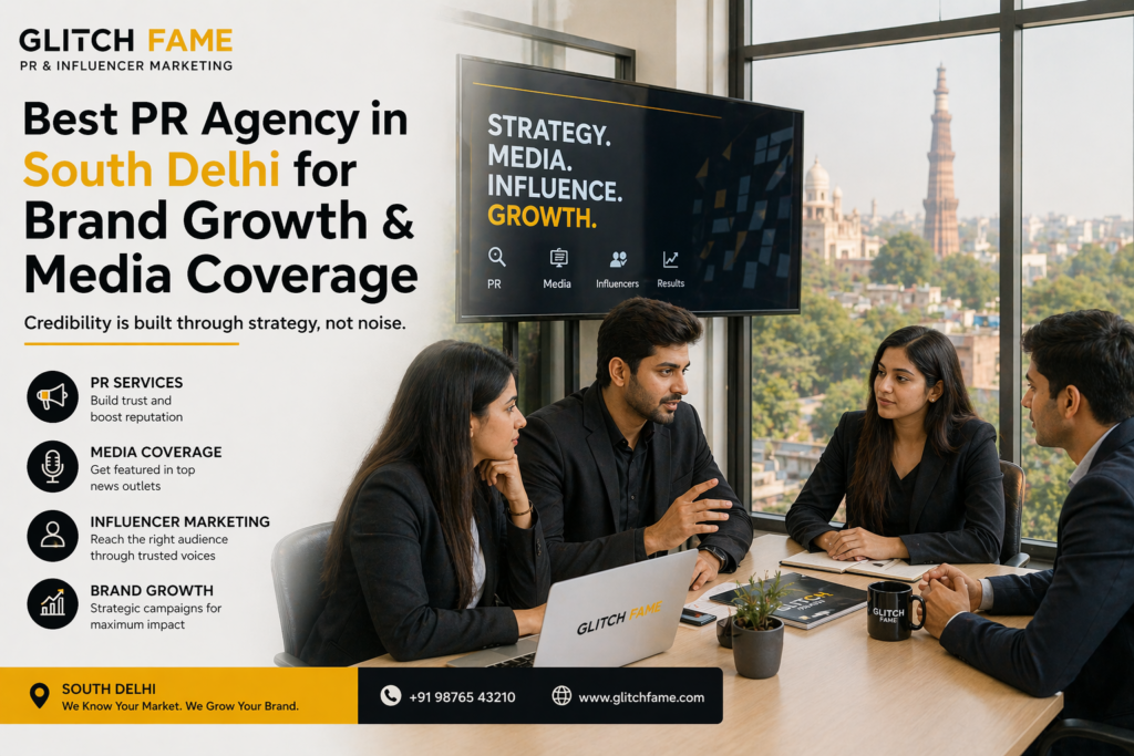 PR Agency in South Delhi helping local businesses with media coverage and influencer marketing