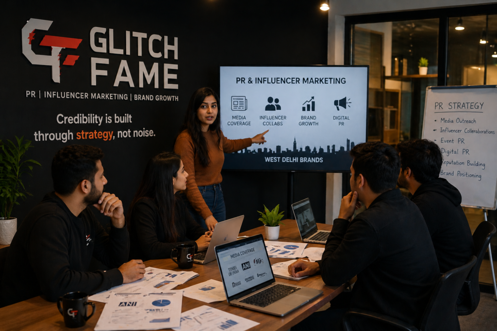 PR Agency in West Delhi helping local businesses with media coverage and influencer marketing