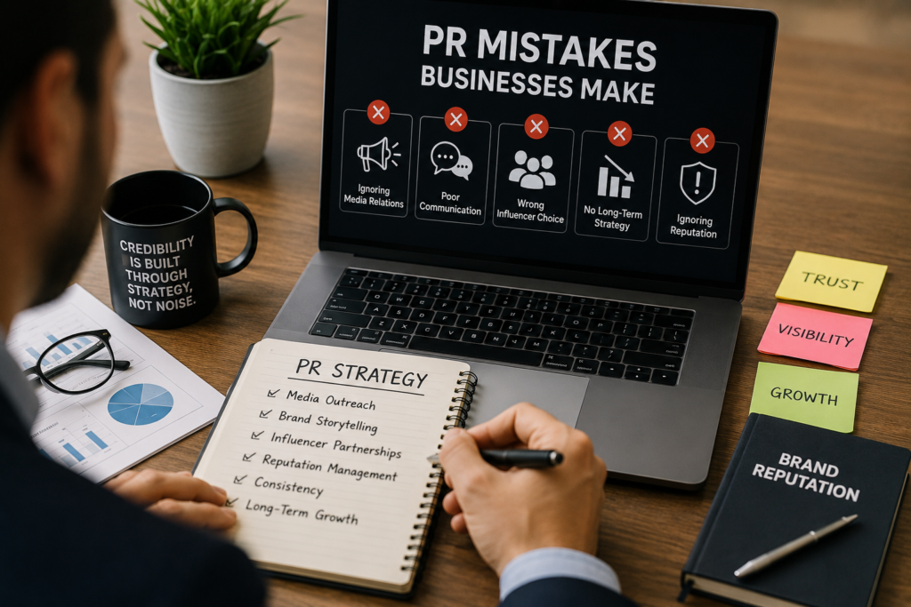 Common PR mistakes businesses make that hurt brand visibility and credibility