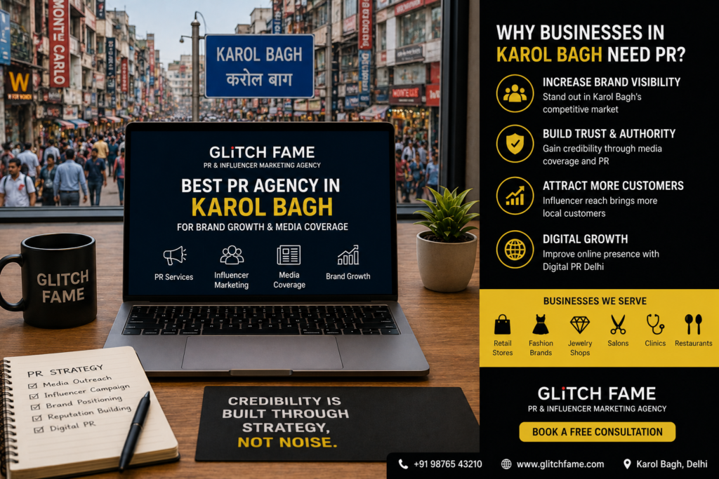 PR Agency in Karol Bagh helping local businesses with media coverage and influencer marketing