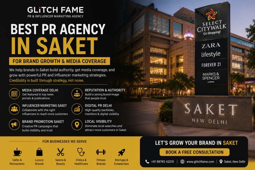 PR Agency in Saket helping premium businesses with media coverage and influencer marketing