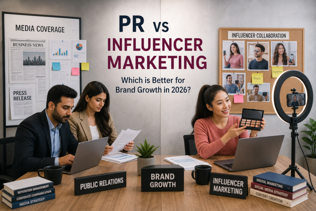 PR vs Influencer Marketing comparison for brand growth strategies